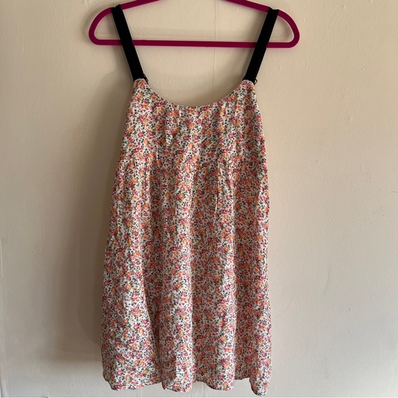 Volcom Dresses & Skirts - Volcom Pink Floral Print Babydoll Dress with Black Straps SIZE S (4/6)